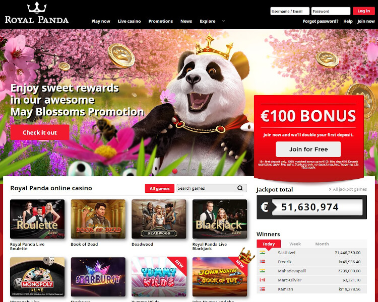 Royal Panda Casino India Review