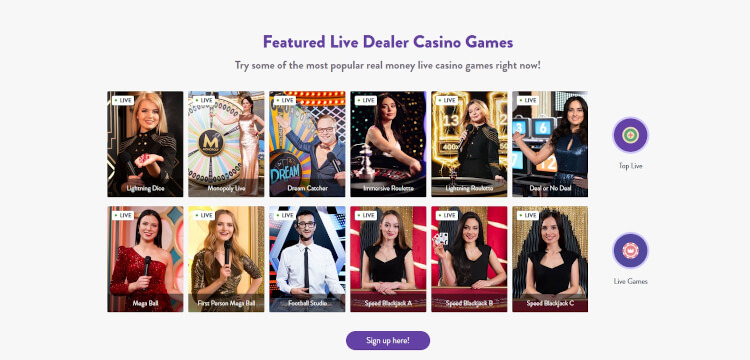 Wishmaker Casino Live Dealer Games