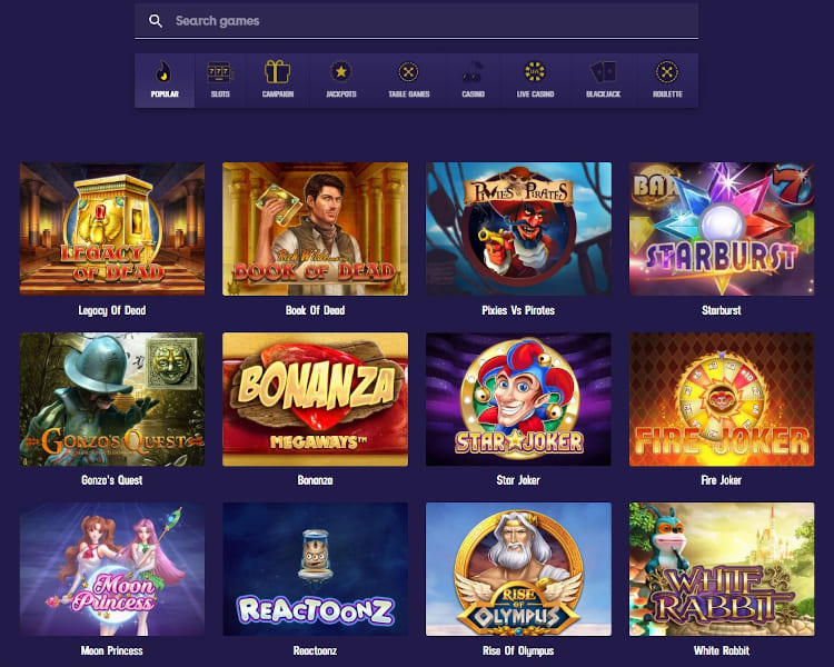Gambola Software and Game Selection