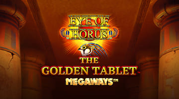 Eye of Horus The Golden Tablet Megaways video slot logo