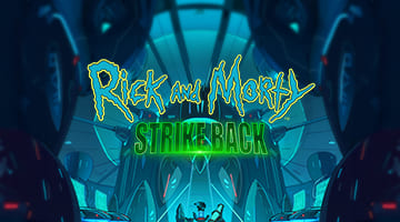 Rick and Morty Strike Back video slot logo