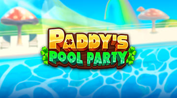 Paddy's Pool Party beach and logo